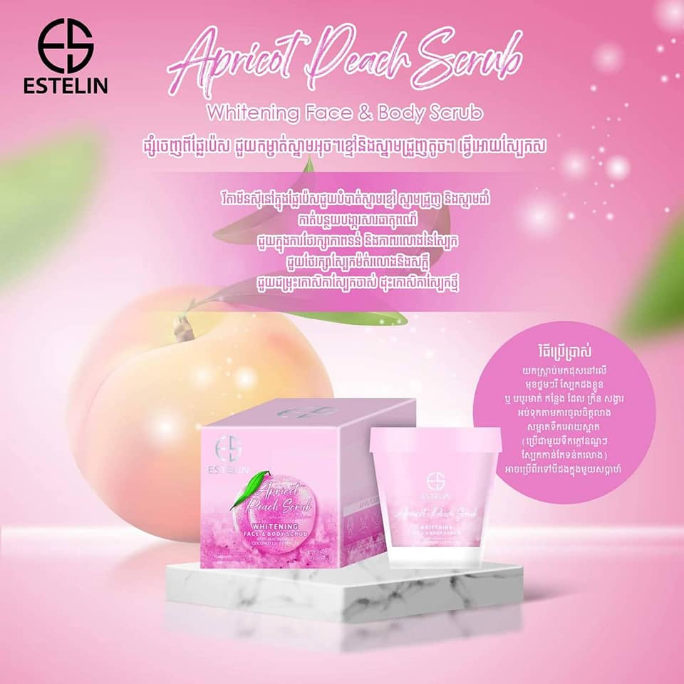 Apricot Peach Scrub Whitening Exfoliating for Face Body Dr Rashel 3