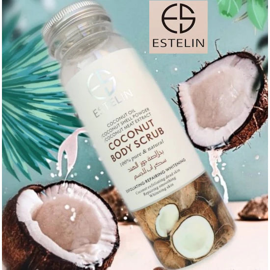 Estelin-Coconut-Body-Scrub-(200g)-Soften-Brighten-Dr-Rashel
