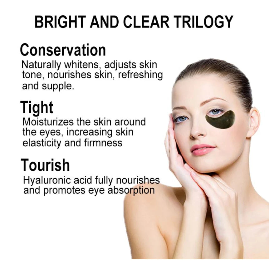 Gold Black Pearl Eye Mask For Youthful Skin 60pcs Dr Rashel