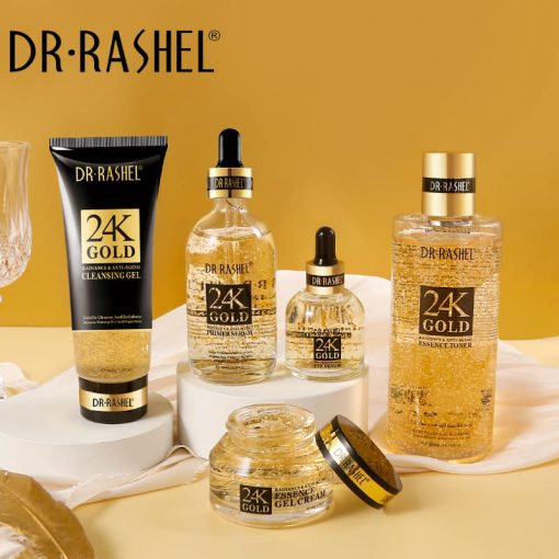 24K Gold Anti Aging Gift Set 5pcs Radiance Boost Dr Rashel