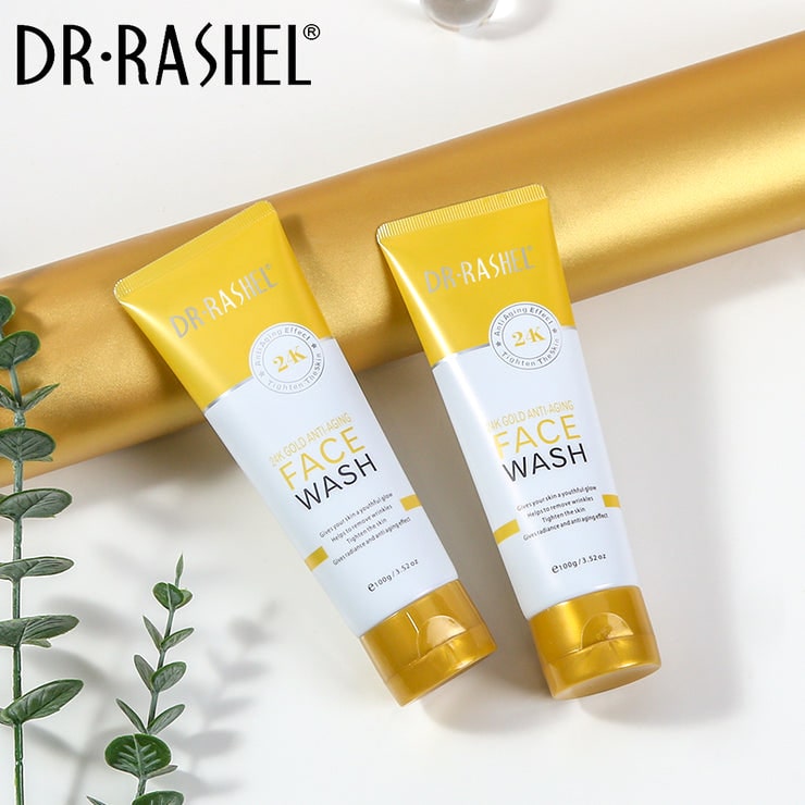 Anti Aging Face Wash 24K Gold Nourishing Cleanse Dr Rashel 1