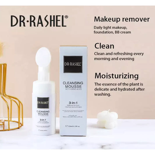 Dr Rashel Ceansing Mousse 3 In 1-Makeup Cleanses And Exfoliates 125ml 1