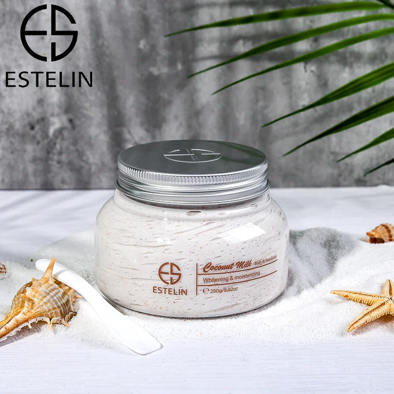 Estelin Coconut Milk Scrub Brighten Skin Face 250g Dr Rashel 1