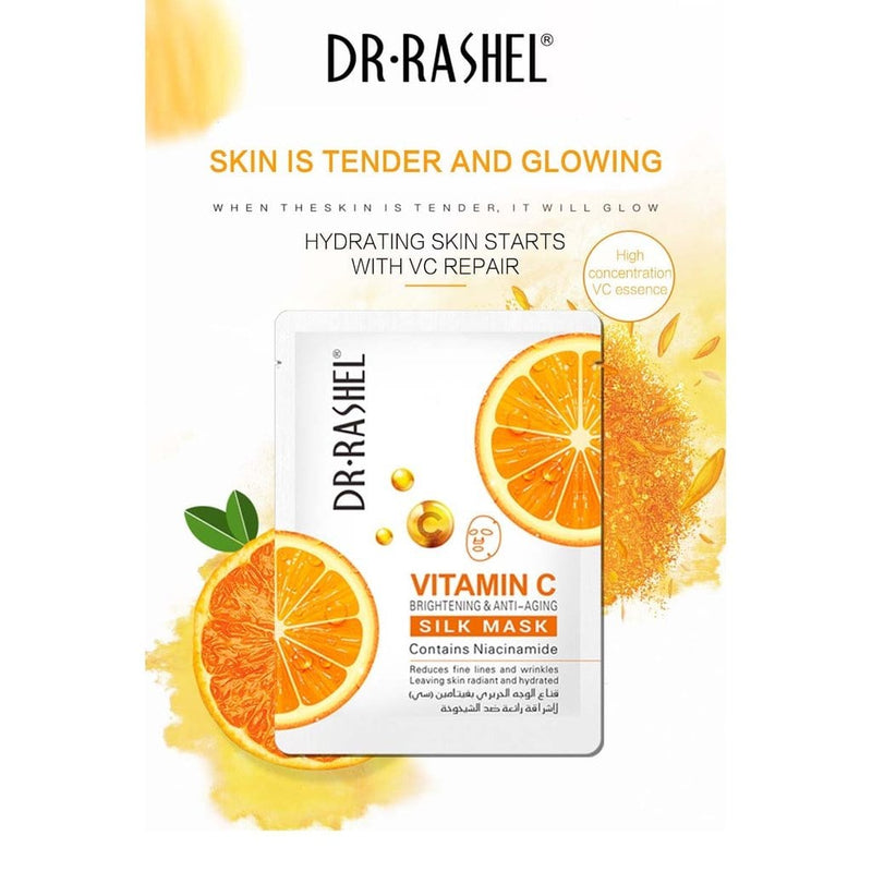 Vitamin-C-Silk-Mask-(28g)-Brighten-Anti-Aging-Dr-Rashel