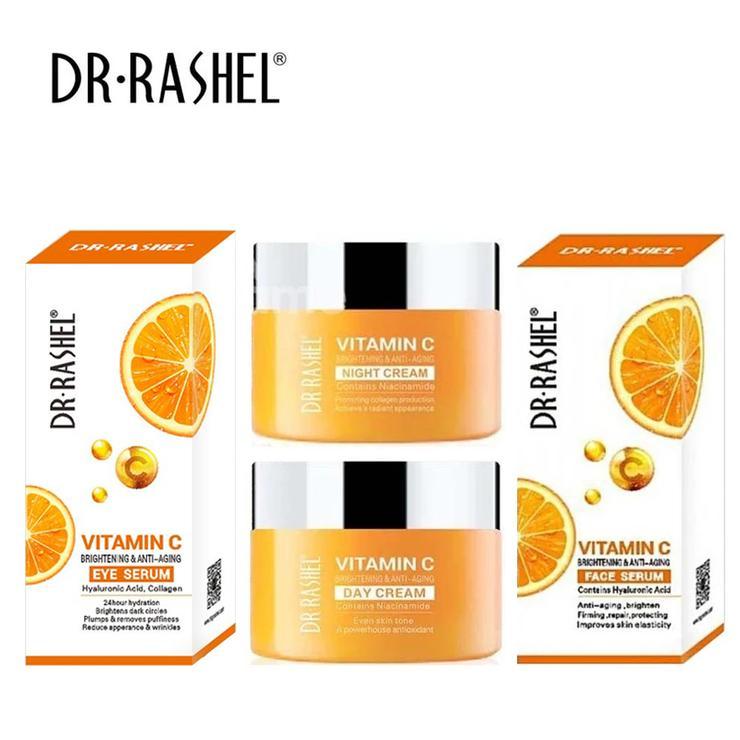 Vitamin C Series 4 Pack Day Night Creams Serums Radiant Skin Dr Rashel