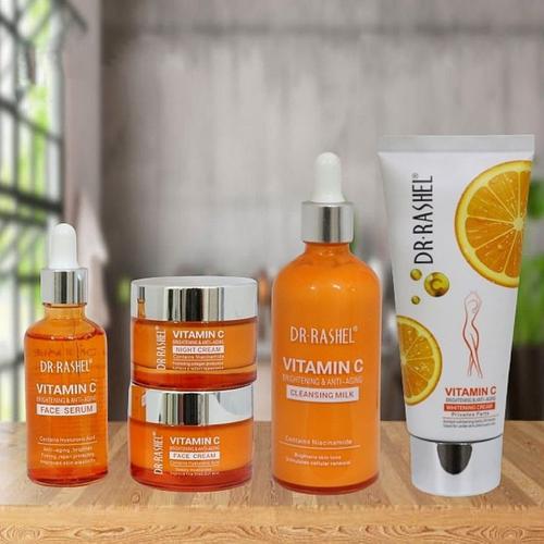 Vitamin C Skin Care Set 5 Pcs Brighten Repair Dr Rashel 1