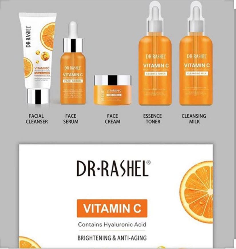 Vitamin C Skincare Facial Set Brightening Anti Aging Dr Rashel 2