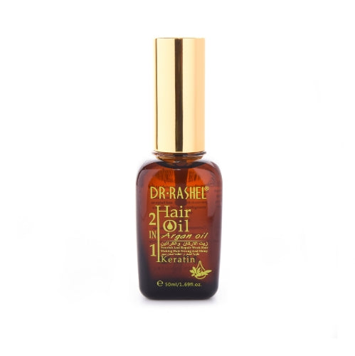 dr rashel hair oil 2 in 1 argan oil with keratin 50ml 1