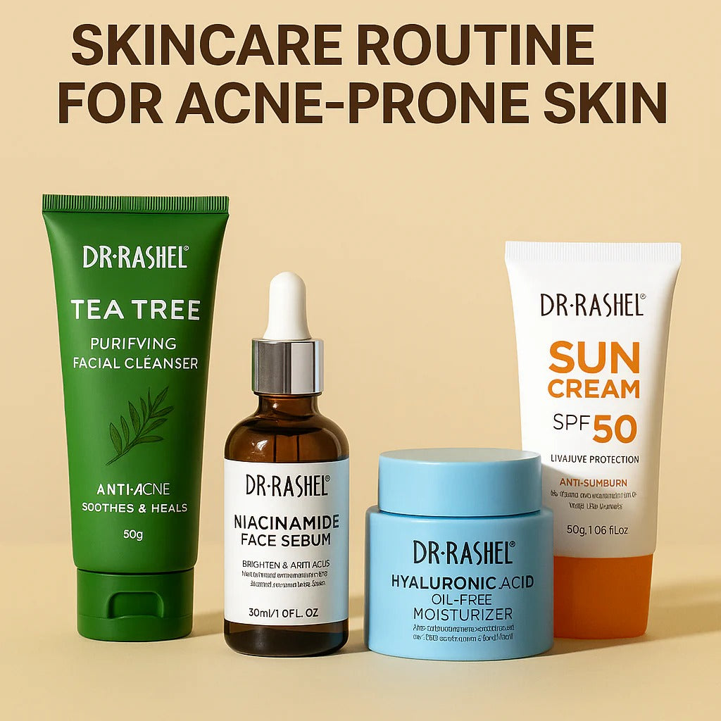 Skincare routine for ance-prone skin
