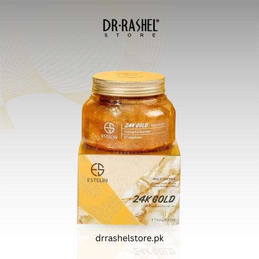 Estelin 24 k gold body and face scrub 250g
