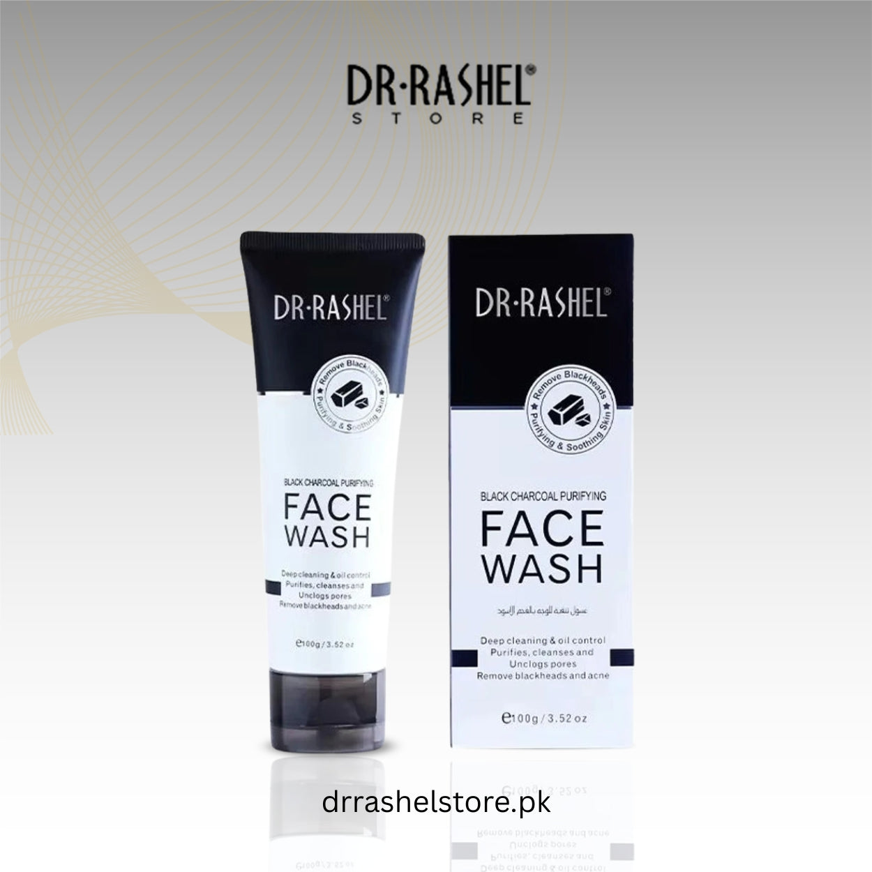 Dr. Rashel Black Charcoal Purifying Face Wash, 100g