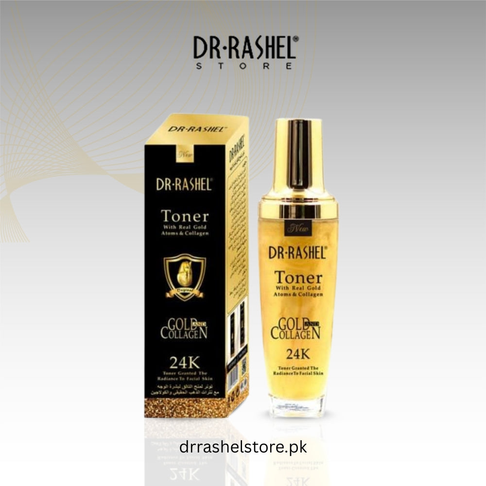 DR.RASHEL Toner with Real Gold Atoms and Collagen 24k Granted the Radiance to Facial Skin