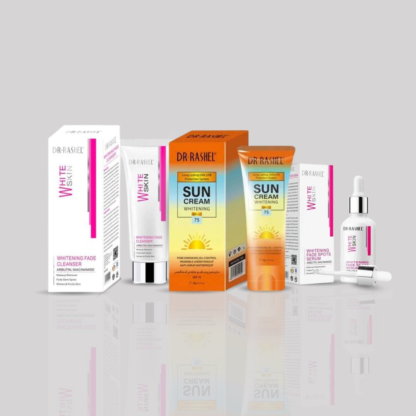 Combo - Dr. Rashel Whitening Serum + CLEANSER + Sun Cream SPF 75