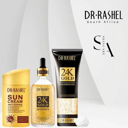 24k Gold Primer Serum Cleansing Gel Sun Cream Dr Rashel