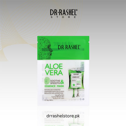 Dr. Rashel Aloe Vera mask packaging on a light gray background