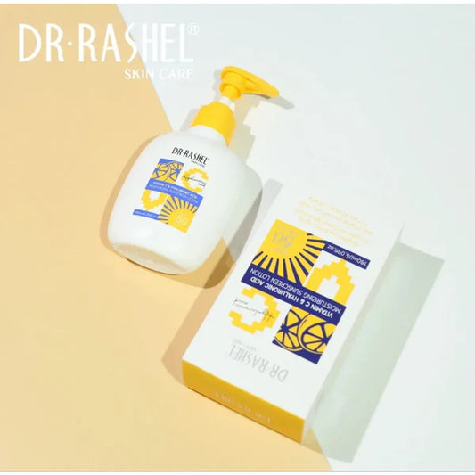 Dr Rashel Vitamin C Hyaluronic Acid Moisturizing SPF 50+ Sunscreen Lotion - 180ml