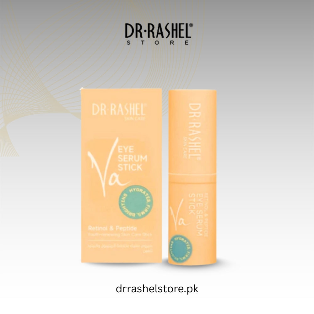 Dr. Rashel Eye Serum Stick packaging on a light gray background