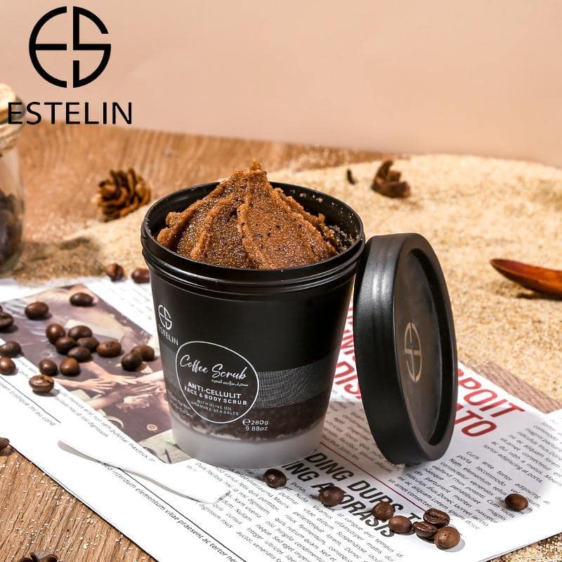 Estelin coffee Scrub Anti Cellulite Face Body Scrub 280g