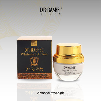 Dr. Rashel Whitening Cream with packaging on a light gray background