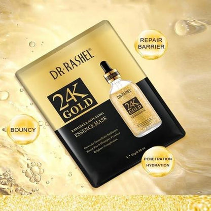 24K Gold Essence Facial Mask Radiant Rejuvenation Dr Rashel