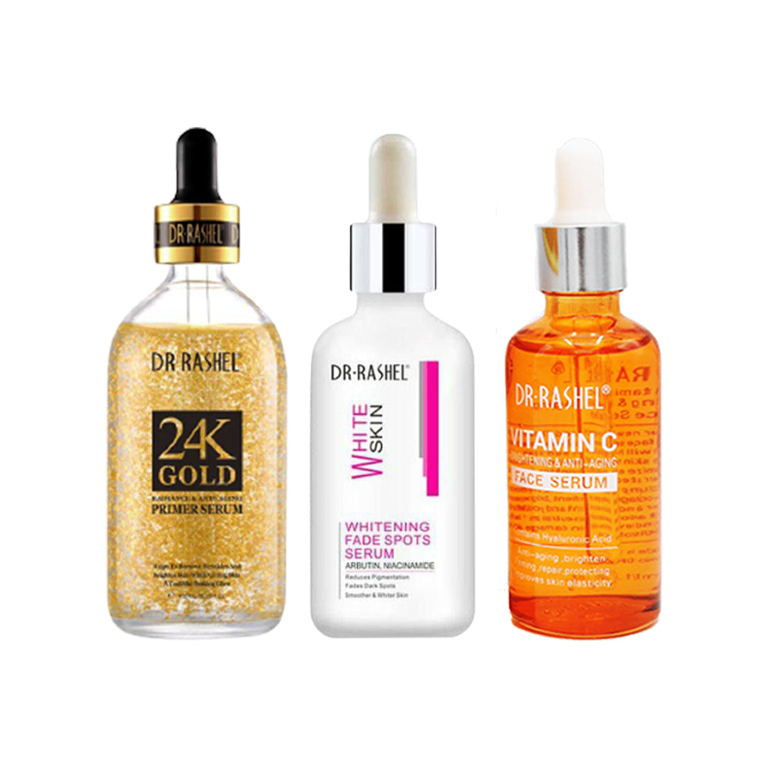 3 in 1 Serum Set Gold Whitening Vitamin C Skin Care Dr Rashel